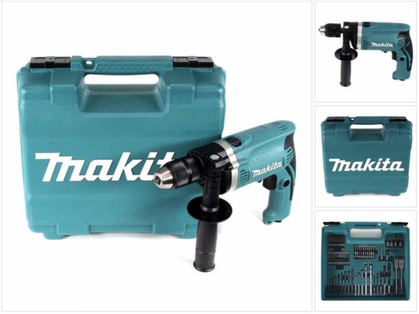 Makita HP1631KX3 – Klopboormachine in koffer, 710 W, inclusief 74-delige accessoires